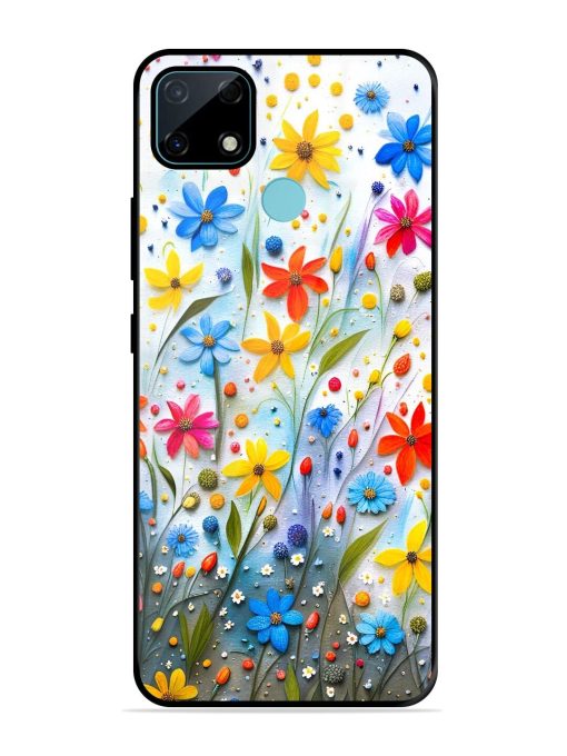 Vibrant Floral Glossy Soft Edge Case for Realme Narzo 30A