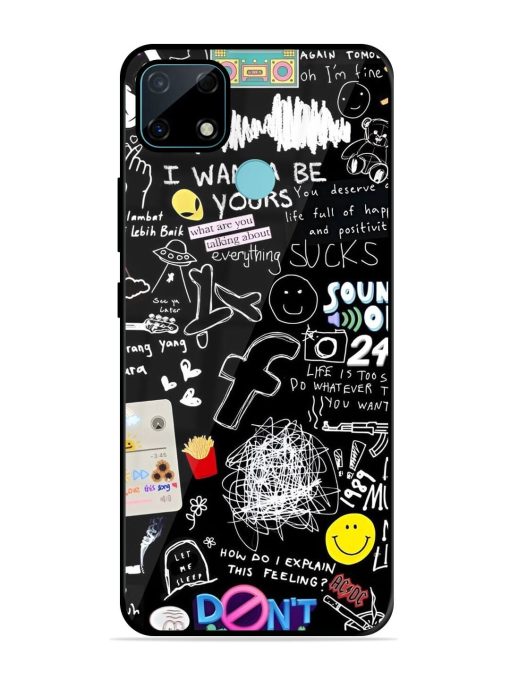 Doodle Diary Glossy Soft Edge Case for Realme Narzo 30A Chachhi