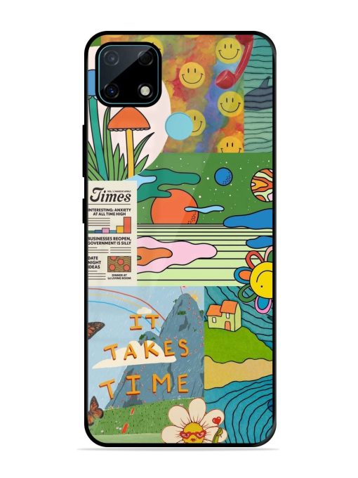 Groovy Vibes Glossy Soft Edge Case for Realme Narzo 30A Chachhi