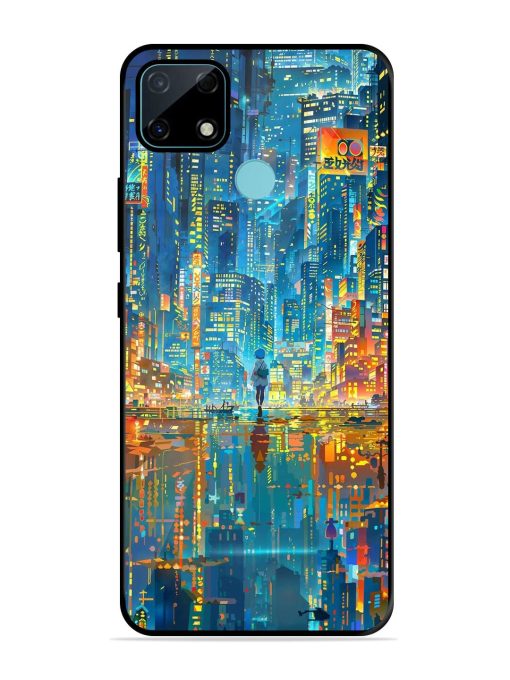 Neon Metropolis Glossy Soft Edge Case for Realme Narzo 30A Chachhi