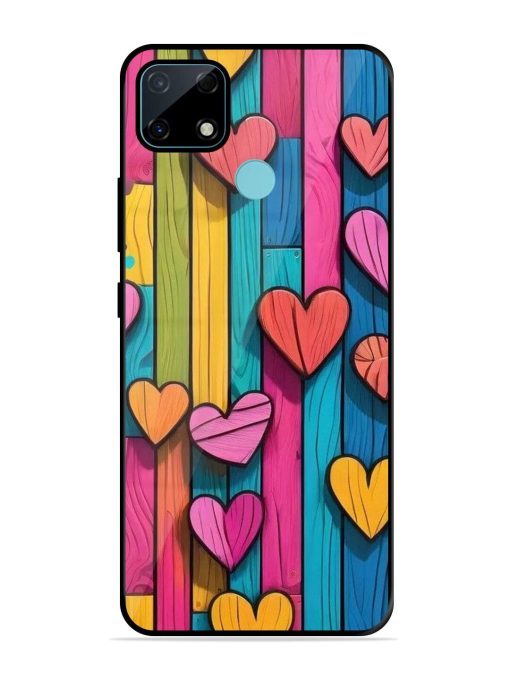 Rainbow Of Hearts Glossy Soft Edge Case for Realme Narzo 30A Chachhi