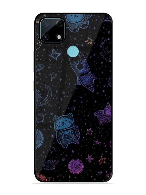 Cosmic Cat Chaos Glossy Soft Edge Case for Realme Narzo 30A Chachhi