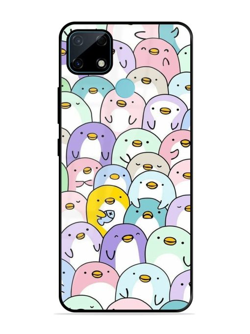 Penguin Party Glossy Soft Edge Case for Realme Narzo 30A Chachhi