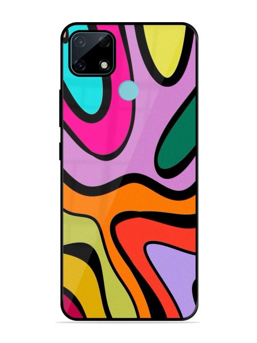 Groovy Swirls Glossy Soft Edge Case for Realme Narzo 30A Chachhi