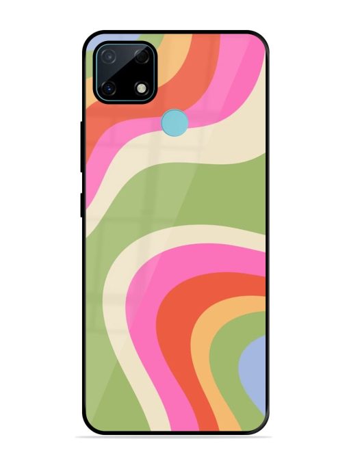 Wavy Rainbow Wonderland Glossy Soft Edge Case for Realme Narzo 30A Chachhi