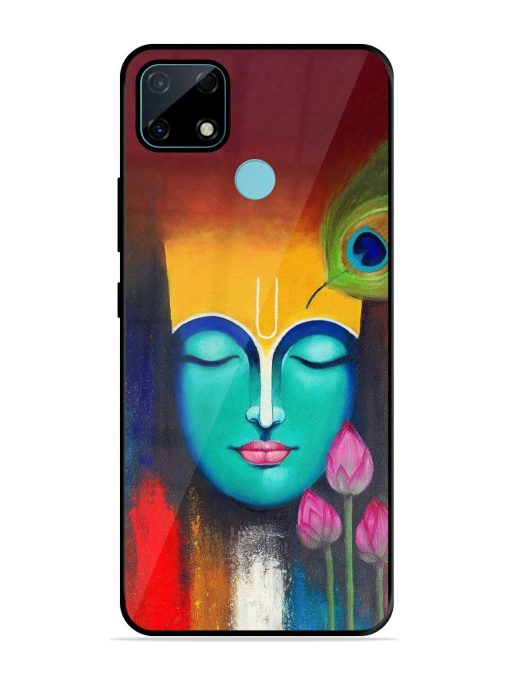 Divine Tranquility: The Face Of Krishna Glossy Soft Edge Case for Realme Narzo 30A Chachhi