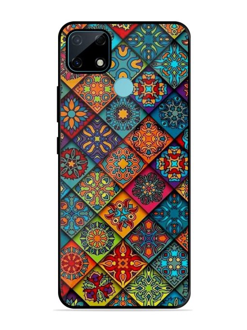 Patchwork Mandala Mosaic Glossy Soft Edge Case for Realme Narzo 30A Chachhi