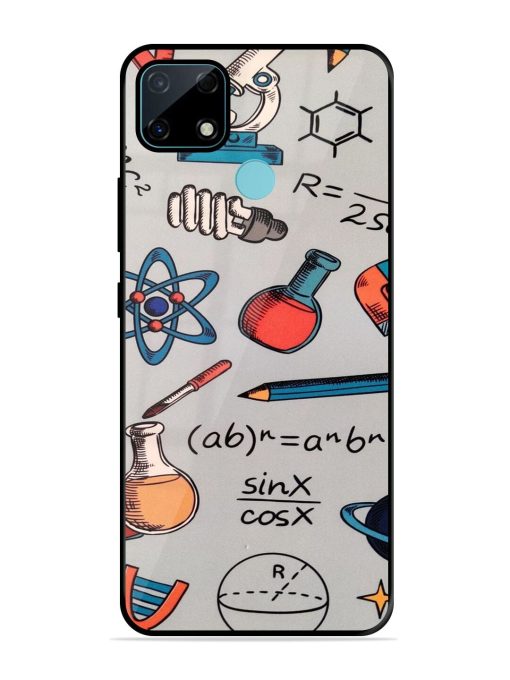 Science Doodle Delight Glossy Soft Edge Case for Realme Narzo 30A Chachhi