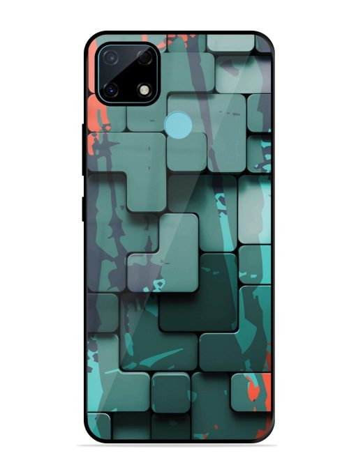 Abstract Geometric Mosaic Glossy Soft Edge Case for Realme Narzo 30A Chachhi