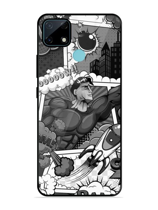 Comic Book Chaos Glossy Soft Edge Case for Realme Narzo 30A Chachhi