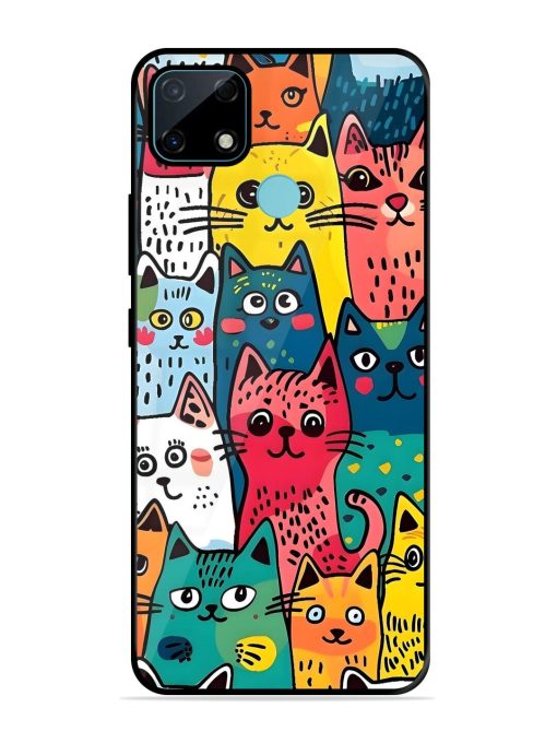 Feline Frenzy Glossy Soft Edge Case for Realme Narzo 30A Chachhi