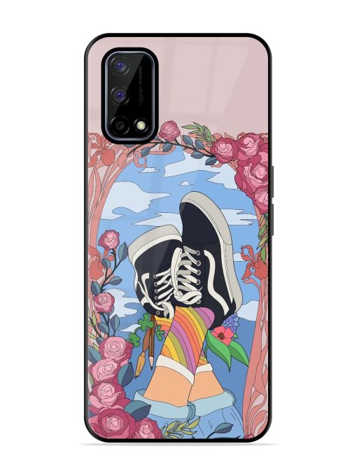 Floral Fantasy Glossy Soft Edge Case for Realme Narzo 30 Pro (5G) Chachhi