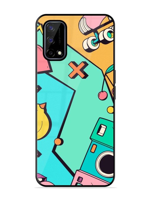 Retro Remix Glossy Soft Edge Case for Realme Narzo 30 Pro (5G) Chachhi