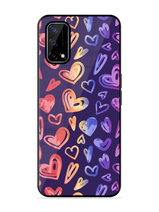 Rainbow Hearts Glossy Soft Edge Case for Realme Narzo 30 Pro (5G) Chachhi