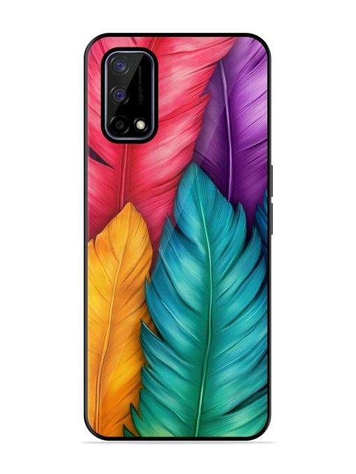 Rainbow Feathers Glossy Soft Edge Case for Realme Narzo 30 Pro (5G) Chachhi