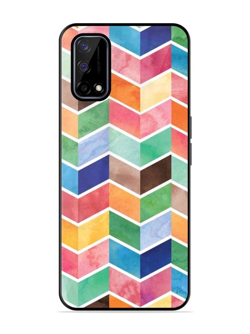 Watercolor Chevron Whimsy Glossy Soft Edge Case for Realme Narzo 30 Pro (5G) Chachhi