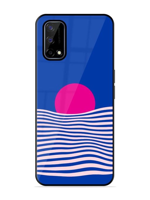 Pink Sunset Over Blue Waves Glossy Soft Edge Case for Realme Narzo 30 Pro (5G) Chachhi