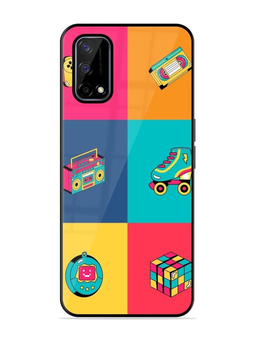 90S Throwback Grid Glossy Soft Edge Case for Realme Narzo 30 Pro (5G) Chachhi