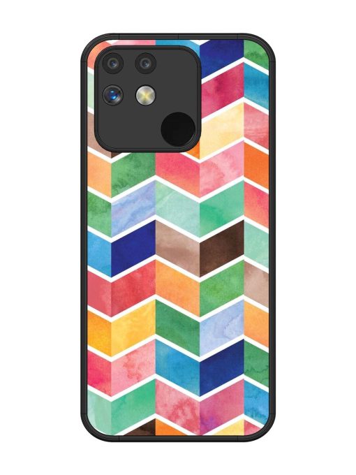 Watercolor Chevron Whimsy Glossy Soft Edge Case for Realme Narzo 50 (5G)