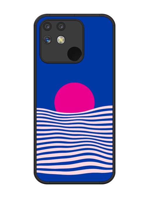 Pink Sunset Over Blue Waves Glossy Soft Edge Case for Realme Narzo 50 (5G)