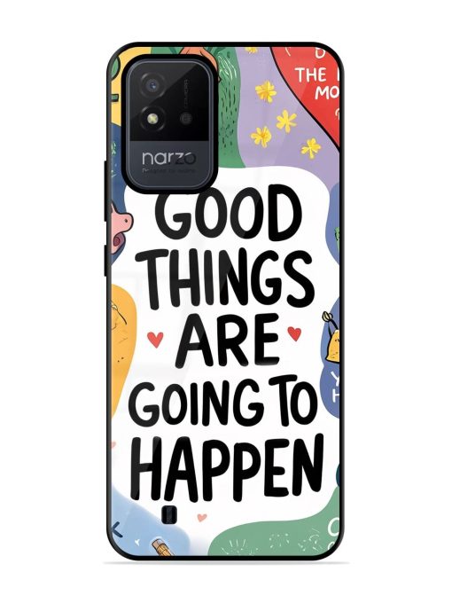 Uplifting Scribbles Glossy Soft Edge Case for Realme Narzo 50I Chachhi