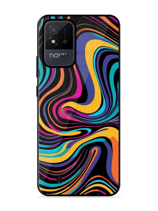 Psychedelic Swirl Glossy Soft Edge Case for Realme Narzo 50I Chachhi