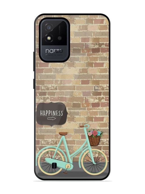 Pedaling Towards Happiness Glossy Soft Edge Case for Realme Narzo 50I Chachhi