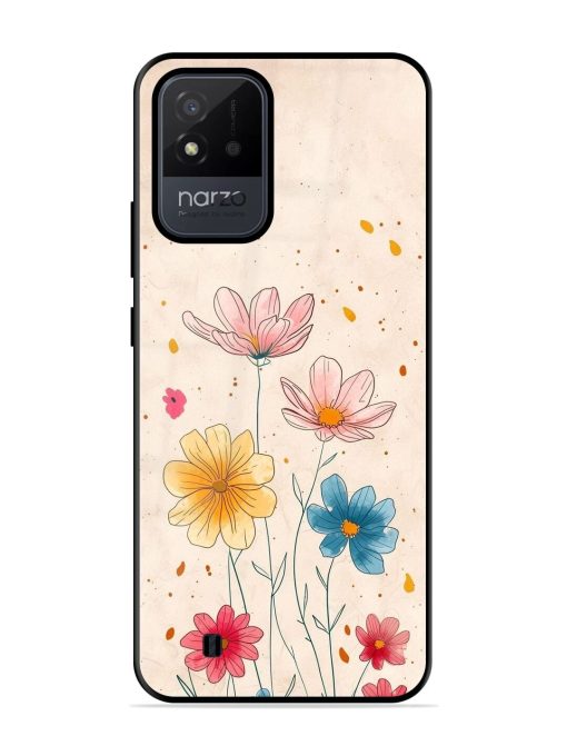 Delicate Bloom Glossy Soft Edge Case for Realme Narzo 50I Chachhi