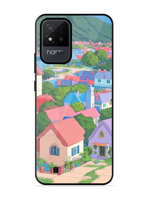 Pastel Paradise Glossy Soft Edge Case for Realme Narzo 50I Chachhi