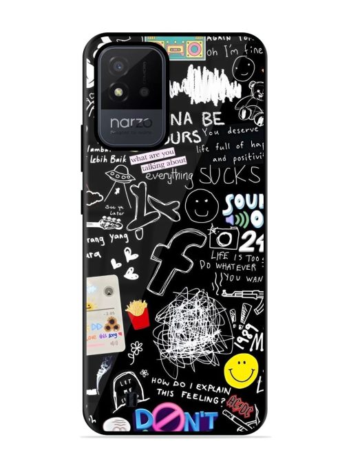 Doodle Diary Glossy Soft Edge Case for Realme Narzo 50I Chachhi