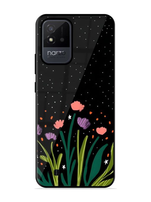 Midnight Bloom Glossy Soft Edge Case for Realme Narzo 50I Chachhi