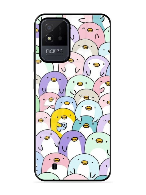 Penguin Party Glossy Soft Edge Case for Realme Narzo 50I Chachhi