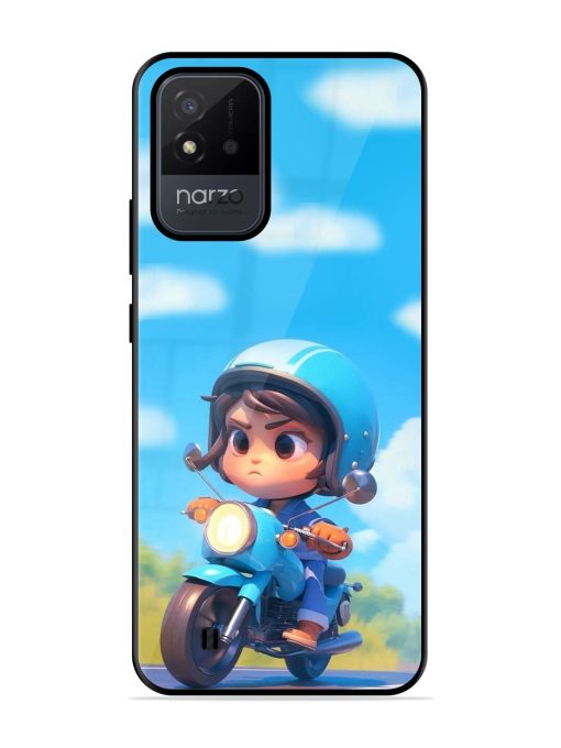 Little Rider Glossy Soft Edge Case for Realme Narzo 50I Chachhi