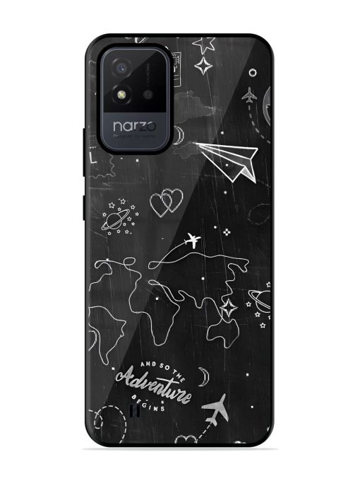 Wanderlust Sketchbook Glossy Soft Edge Case for Realme Narzo 50I Chachhi