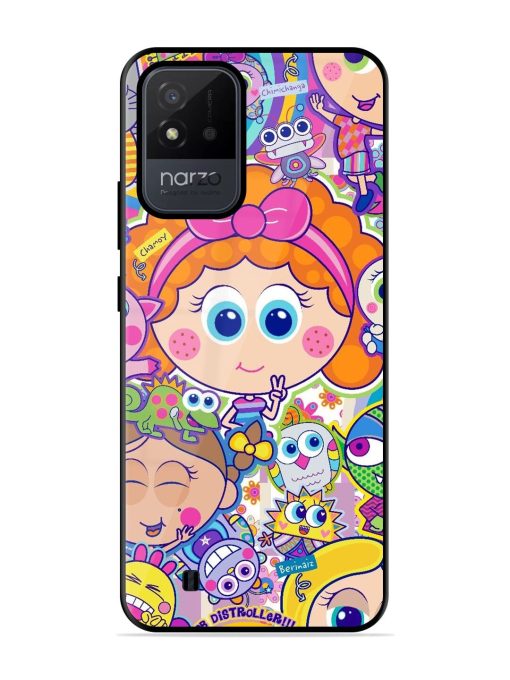 Distroller Friends Glossy Soft Edge Case for Realme Narzo 50I Chachhi