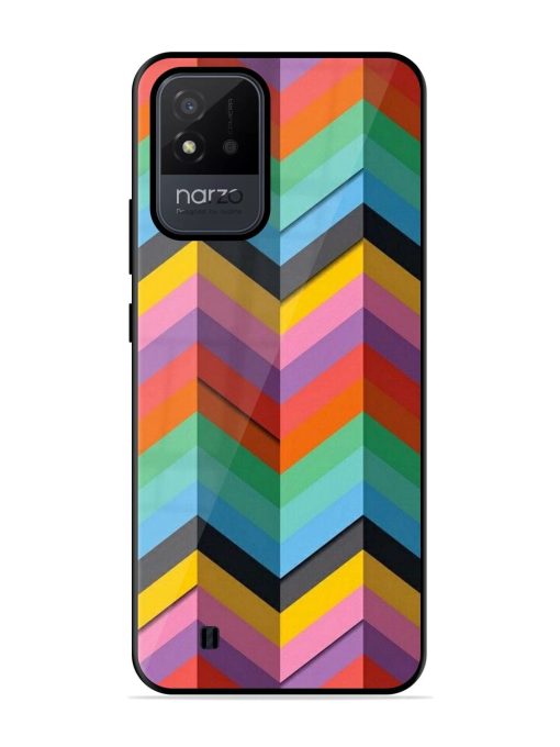 Colorful Zigzag Glossy Soft Edge Case for Realme Narzo 50I Chachhi