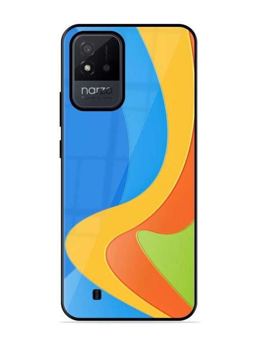 Curvy Color Cascade Glossy Soft Edge Case for Realme Narzo 50I Chachhi