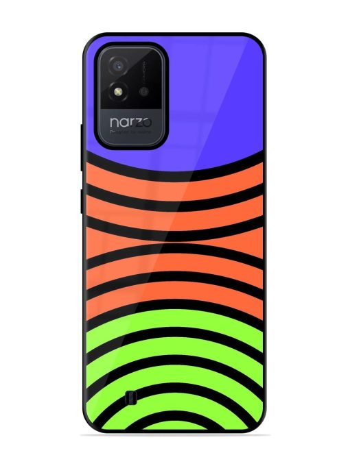 Psychedelic Stripe Symphony Glossy Soft Edge Case for Realme Narzo 50I Chachhi