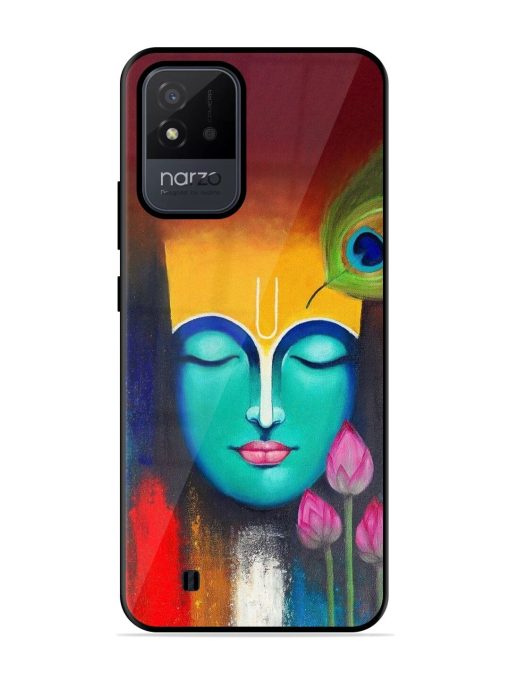 Divine Tranquility: The Face Of Krishna Glossy Soft Edge Case for Realme Narzo 50I