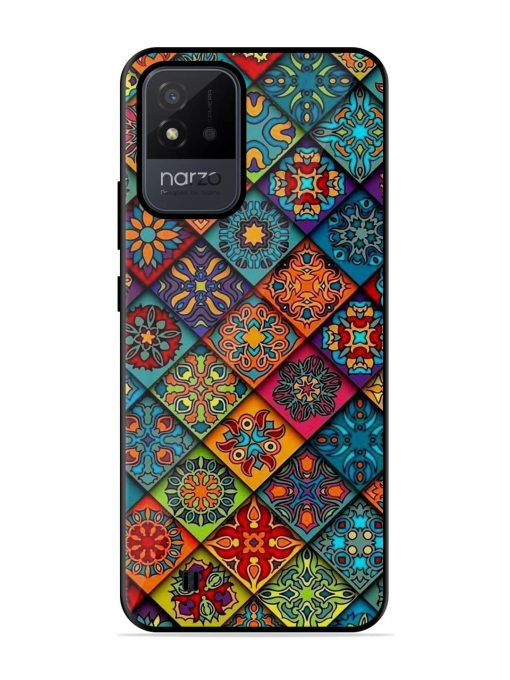 Patchwork Mandala Mosaic Glossy Soft Edge Case for Realme Narzo 50I Chachhi