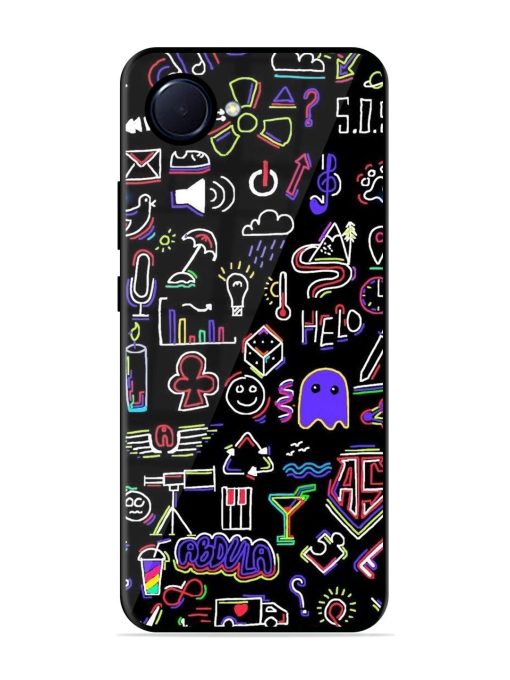 Neon Doodle Glossy Soft Edge Case for Realme Narzo 50I Prime