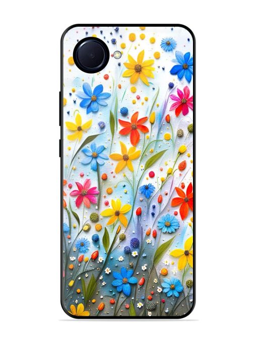 Vibrant Floral Glossy Soft Edge Case for Realme Narzo 50I Prime Chachhi