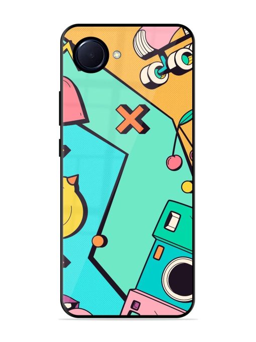 Retro Remix Glossy Soft Edge Case for Realme Narzo 50I Prime Chachhi