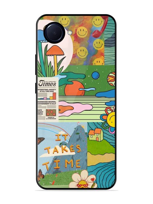 Groovy Vibes Glossy Soft Edge Case for Realme Narzo 50I Prime Chachhi