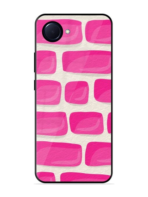 Pink Brick Wall Glossy Soft Edge Case for Realme Narzo 50I Prime Chachhi