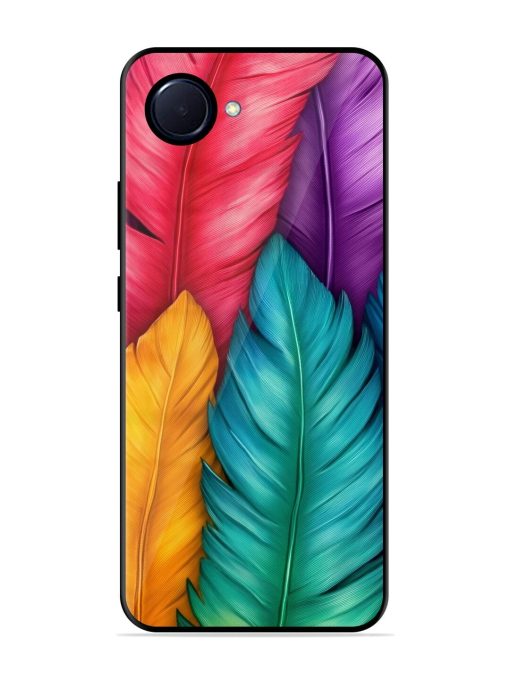 Rainbow Feathers Glossy Soft Edge Case for Realme Narzo 50I Prime