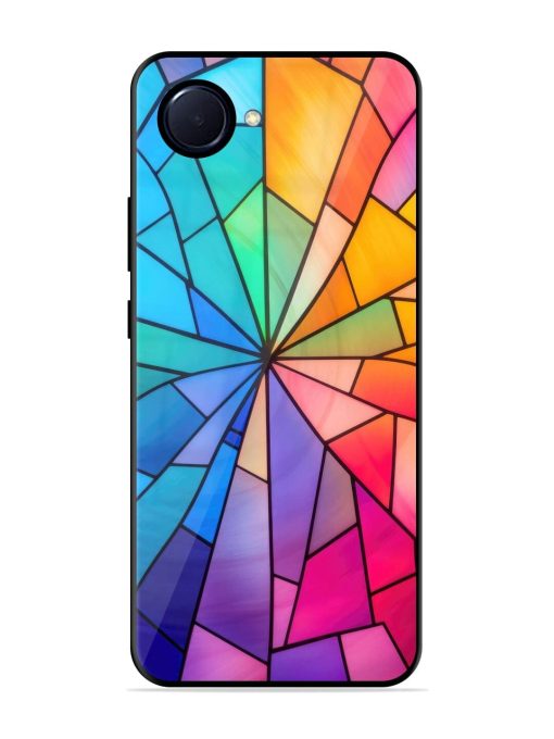 Stained Glass Kaleidoscope Of Colors Glossy Soft Edge Case for Realme Narzo 50I Prime Chachhi