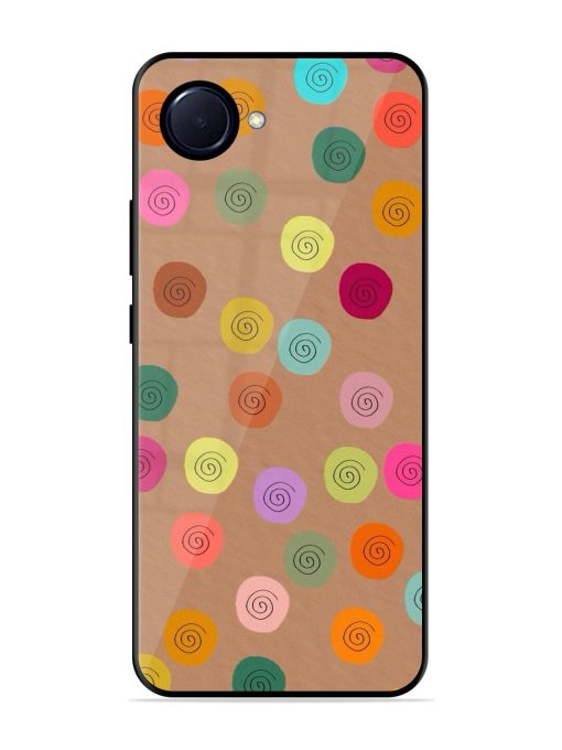 Swirly Dots On Kraft Glossy Soft Edge Case for Realme Narzo 50I Prime Chachhi