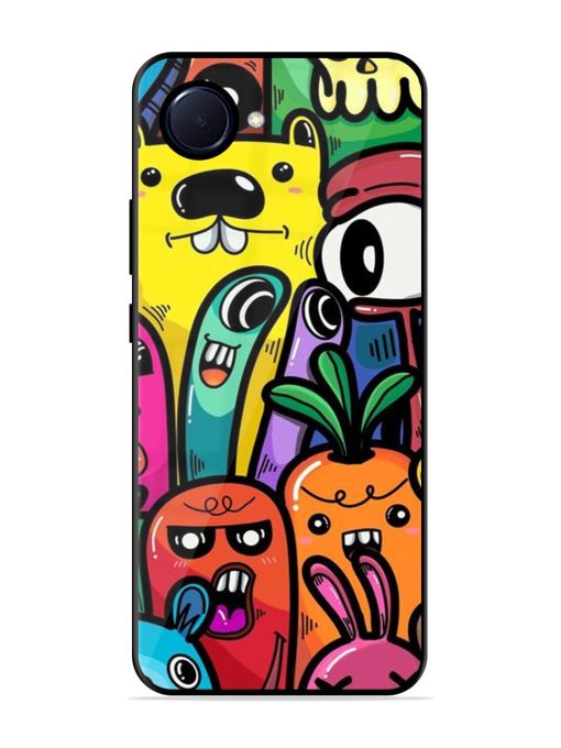 Whimsical Doodle Chaos Glossy Soft Edge Case for Realme Narzo 50I Prime