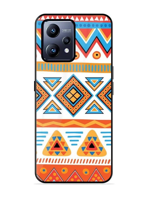 Vibrant Tribal Pattern Glossy Soft Edge Case for Realme Narzo 50 Pro Chachhi